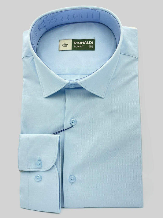 Camasa albastra pentru barbati, material premium, design clasic, cu maneca lunga si nasturi.
