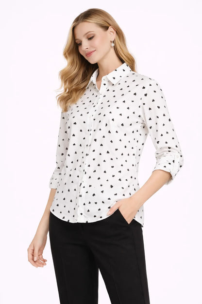 Camasa dama imprimata din bumbac