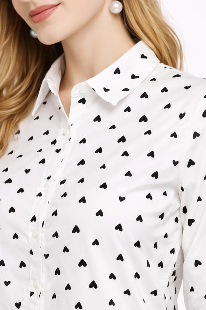 Camasa dama imprimata din bumbac