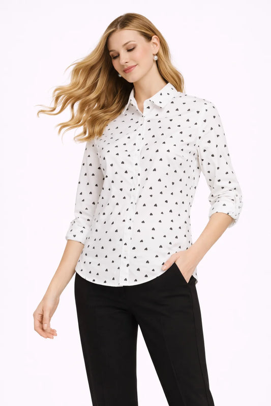 Camasa dama imprimata din bumbac