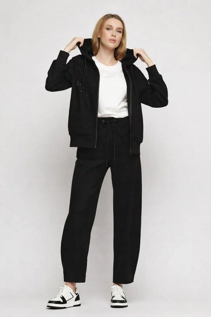 Hanorac damă cu glugă si fermoar  (US1MZ6007)