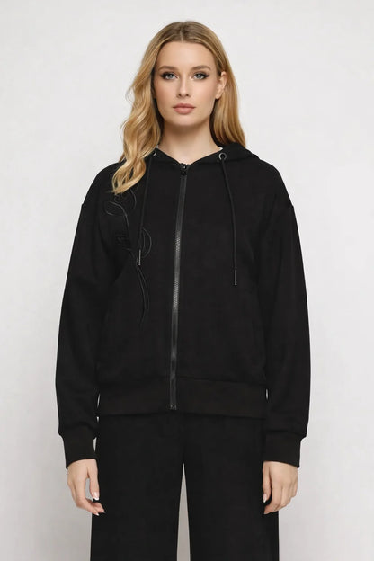 Hanorac damă cu glugă si fermoar  (US1MZ6007)