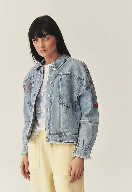 GEACĂ DIN DENIM CU BRODERIE - WARATIKA