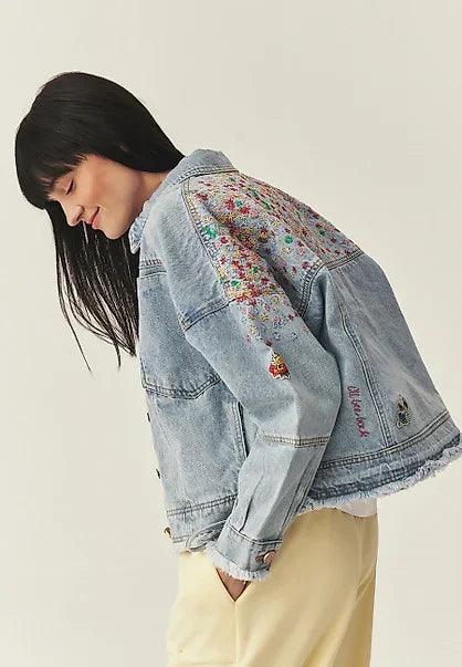 GEACĂ DIN DENIM CU BRODERIE - WARATIKA