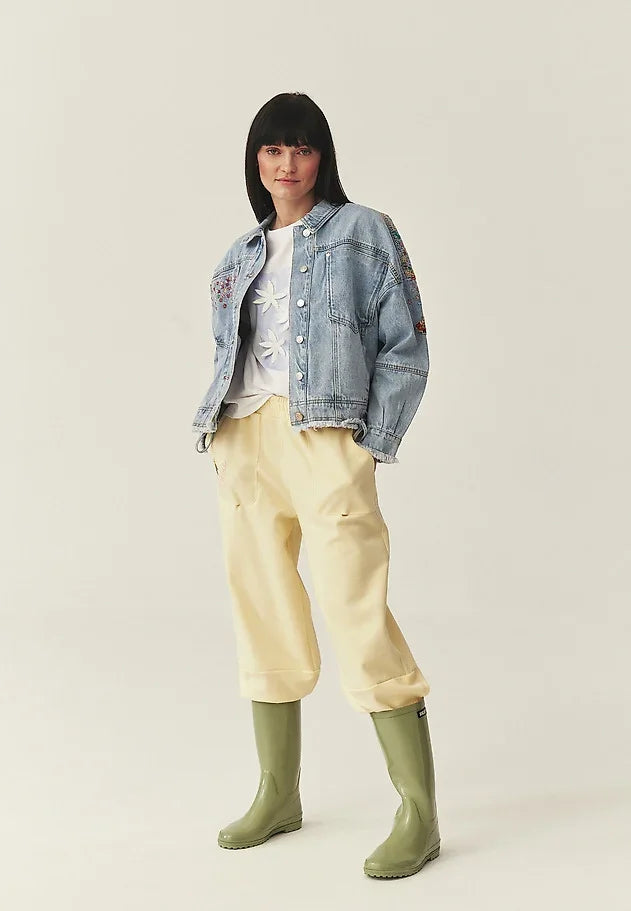GEACĂ DIN DENIM CU BRODERIE - WARATIKA